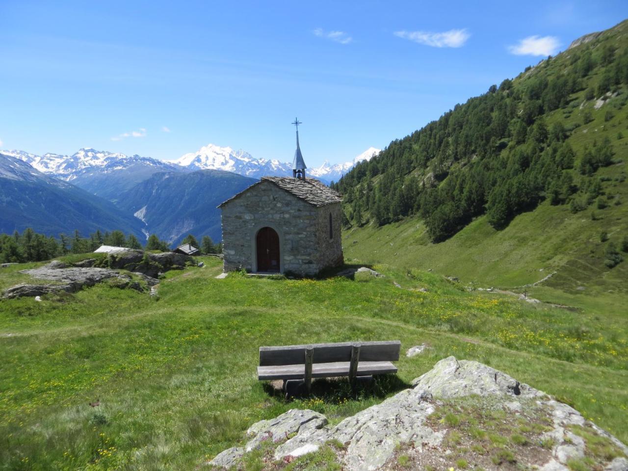 Bergquell Haus D Lägenhet Blatten bei Naters Exteriör bild